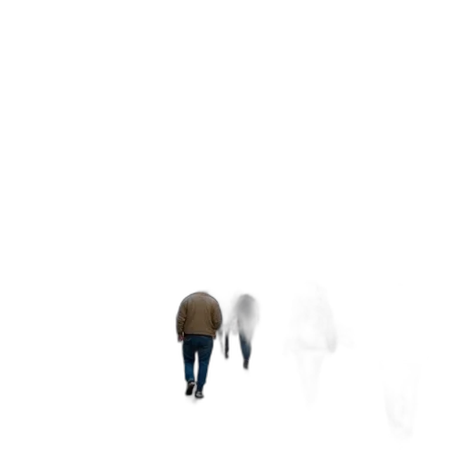 jacket, hair, robot, staff, 3d render, pixel art, concept art, photorealistic transparent PNG cut-out