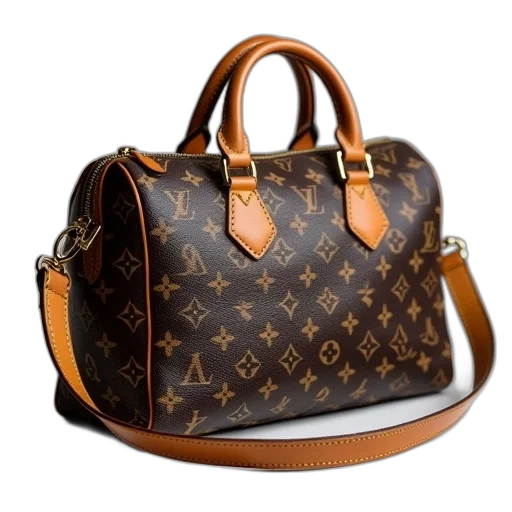 louis, vuittou, speedy, bandouze, cross, body, strap, brown transparent PNG cut-out