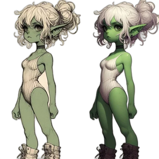 creature, concept art, fantasy art, pixel art, 3d render, green, earth tones, neon transparent PNG cut-out