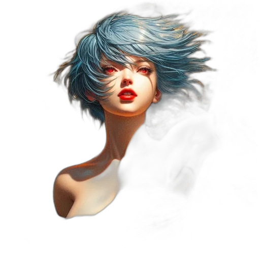 hair, face, mask, dress, fantasy art, photorealistic, concept art, oil painting transparent PNG cut-out