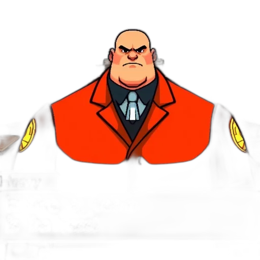 jacket, staff, crown, face, concept art, cartoon, comic book art, 3d render transparent PNG cut-out