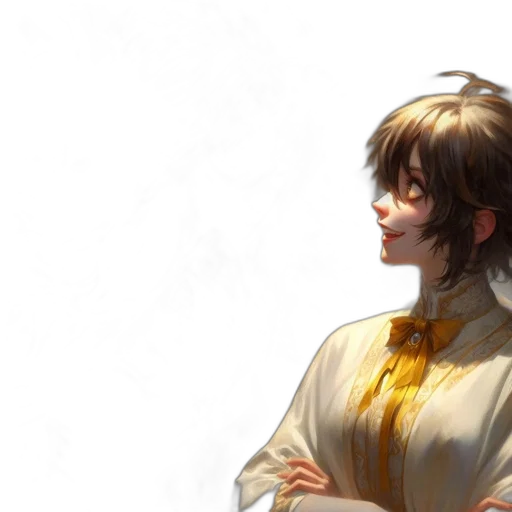 staff, face, crown, dress, concept art, fantasy art, photorealistic, oil painting transparent PNG cut-out