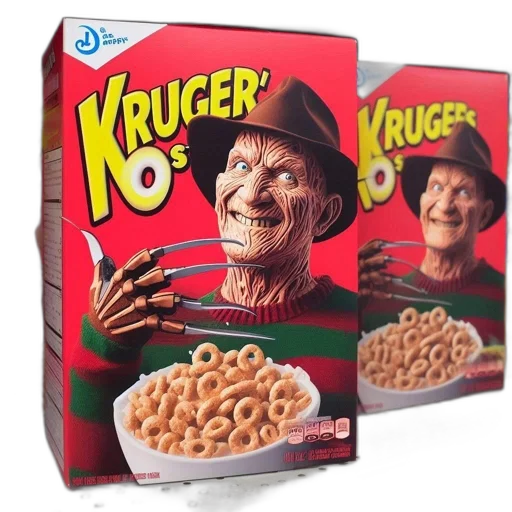 food, creature, 3d render, illustration, freddy, krueger, promotes, fictional transparent PNG cut-out