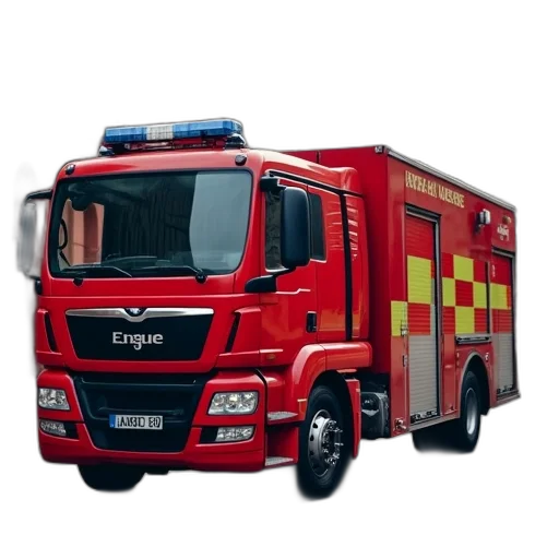 truck, fire, engine, emergency transparent PNG cut-out