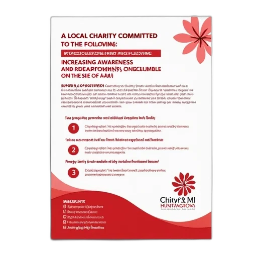 flyer, promoting, charity, event, slogan, local, committed, following transparent PNG cut-out
