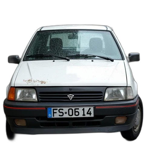 car, face, animal, 3d render, photorealistic, white, black, stripe transparent PNG cut-out