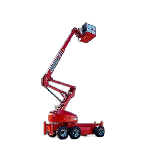 robot, staff, weapon, 3d render, red, cherry, picker, ladder transparent PNG cut-out