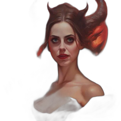 face, mask, creature, fantasy art, concept art, photorealistic, oil painting, red transparent PNG cut-out