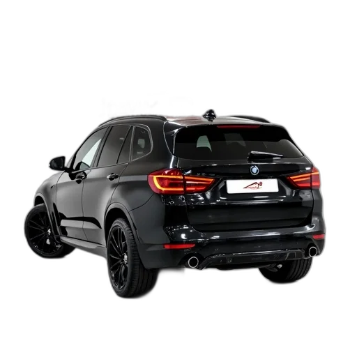 car, black, suv, parked, showroom, white, wall, behind transparent PNG cut-out