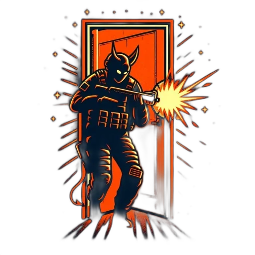 concept art, comic book art, pixel art, fantasy art, armored, horned, figure, wielding transparent PNG cut-out