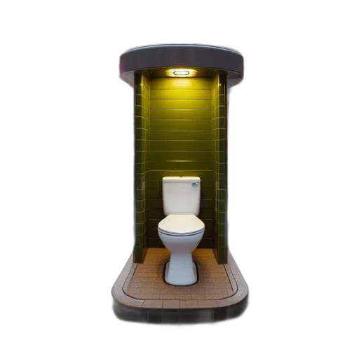 furniture, 3d render, concept art, urban, scene, features, central, green-tiled transparent PNG cut-out
