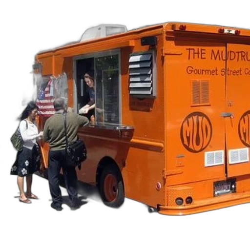 food, car, concept art, orange, truck, name, mudtruck, parked transparent PNG cut-out