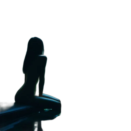 furniture, robot, dress, hair, 3d render, concept art, cyberpunk, photorealistic transparent PNG cut-out