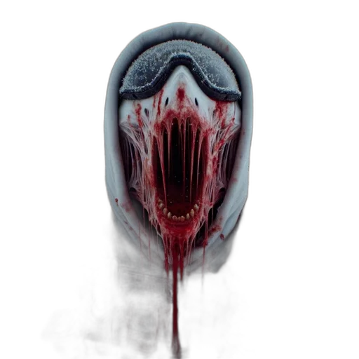 mask, creature, face, weapon, concept art, photorealistic, comic book art, 3d render transparent PNG cut-out