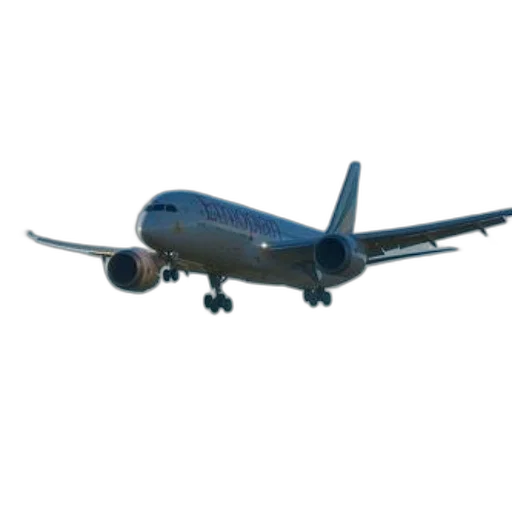 3d render, photorealistic, white, airplane, word, ethiopian, side, flying transparent PNG cut-out