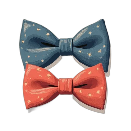 mask, 3d render, set, bow, ties, illustration transparent PNG cut-out
