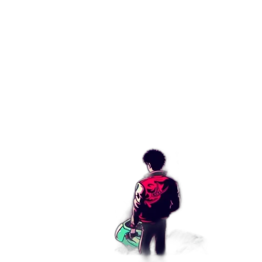 robot, bottle, jacket, creature, pixel art, watercolor, comic book art, cartoon transparent PNG cut-out
