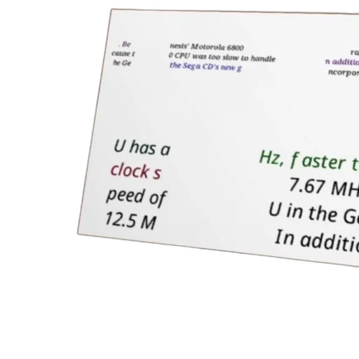 text-based, image, discussing, clock, speed, sega, cpu, compared transparent PNG cut-out