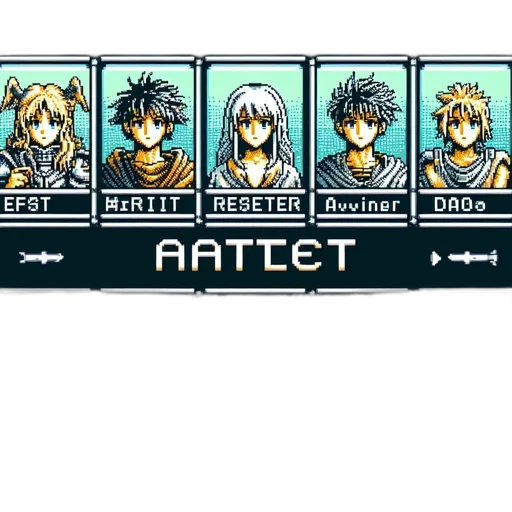 staff, weapon, sword, pixel art, anime, fantasy art, concept art, blue transparent PNG cut-out