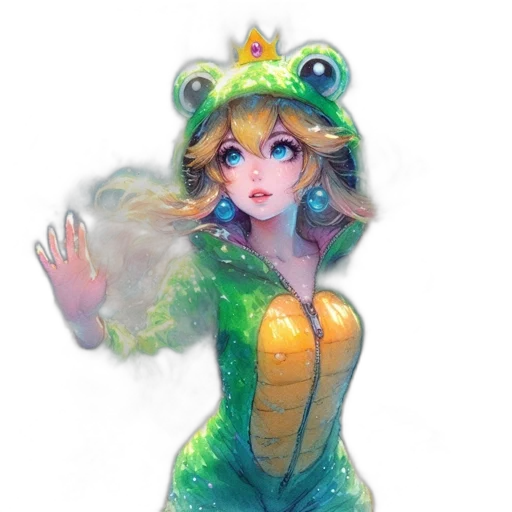 dragon, dress, crown, creature, fantasy art, concept art, pixel art, 3d render transparent PNG cut-out