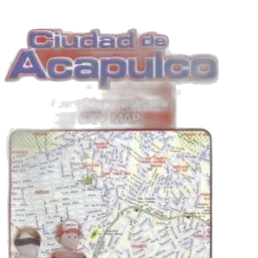 map, acapulco, city, red, background, white, text transparent PNG cut-out