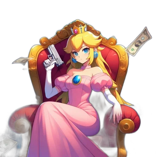 crown, staff, weapon, dress, pixel art, concept art, anime, fantasy art transparent PNG cut-out