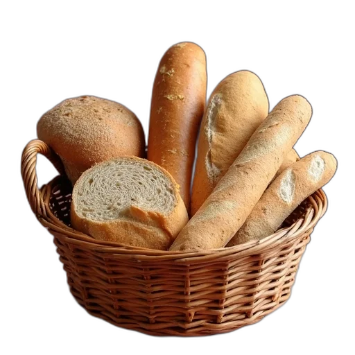 food, weapon, photorealistic, 3d render, basket, filled, various, types transparent PNG cut-out