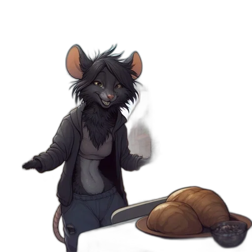 jacket, animal, staff, creature, concept art, watercolor, pixel art, fantasy art transparent PNG cut-out