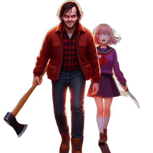 jacket, weapon, concept art, pixel art, comic book art, anime, city street, fog transparent PNG cut-out