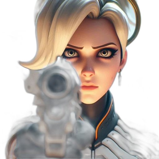 weapon, face, staff, robot, comic book art, concept art, pixel art, photorealistic transparent PNG cut-out