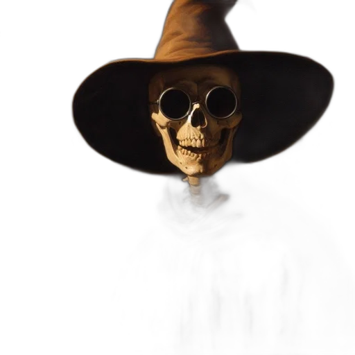hat, mask, staff, face, concept art, 3d render, fantasy art, photorealistic transparent PNG cut-out