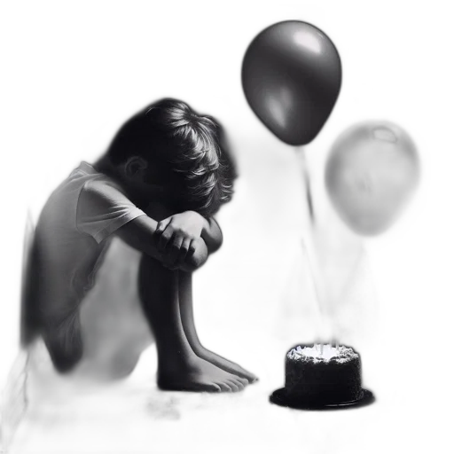 concept art, photorealistic, 3d render, pencil sketch, solitary, child, somber, scene transparent PNG cut-out