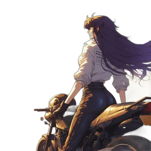 concept art, anime, comic book art, watercolor, golden, woman, long, purple transparent PNG cut-out