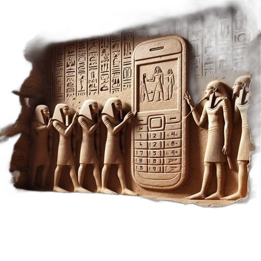 concept art, city street, ancient, stone, figures, surround, modern, mobile transparent PNG cut-out