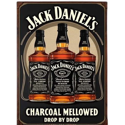 bottle, crown, first, image, features, vintage-style, advertisement, jack transparent PNG cut-out
