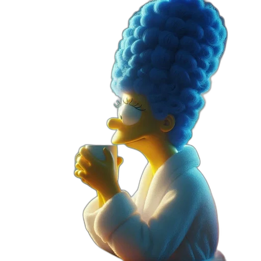 crown, hair, hat, staff, concept art, 3d render, vaporwave, photorealistic transparent PNG cut-out