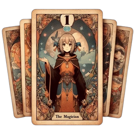 dragon, fantasy art, anime, concept art, tarot, card, titled, magician transparent PNG cut-out