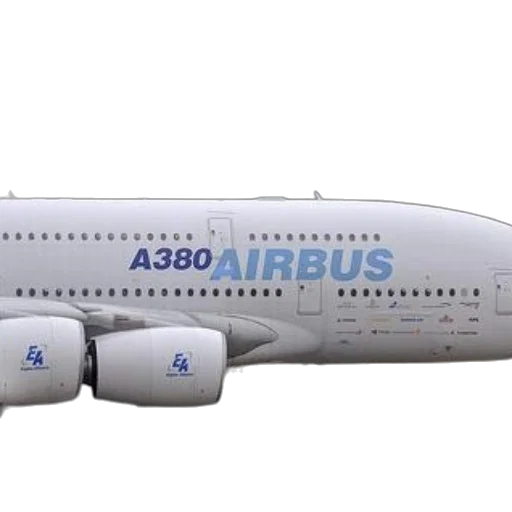 3d render, photorealistic, large, airbus, a380, airplane, parked, tarmac transparent PNG cut-out