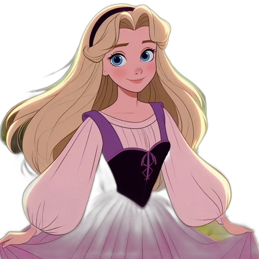 dress, crown, jewelry, face, cartoon, pixel art, concept art, 3d render transparent PNG cut-out
