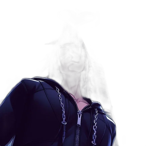 mask, face, jacket, creature, concept art, 3d render, photorealistic, cyberpunk transparent PNG cut-out