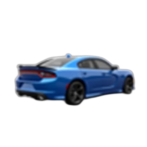 car, 3d render, photorealistic, concept art, pixel art, blue, dodge, charger transparent PNG cut-out