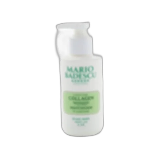bottle, white, green, label, containing, mario, badescu, collagen transparent PNG cut-out