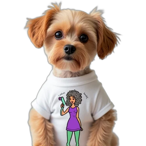 dress, staff, cartoon, photorealistic, pixel art, 3d render, small, dog transparent PNG cut-out