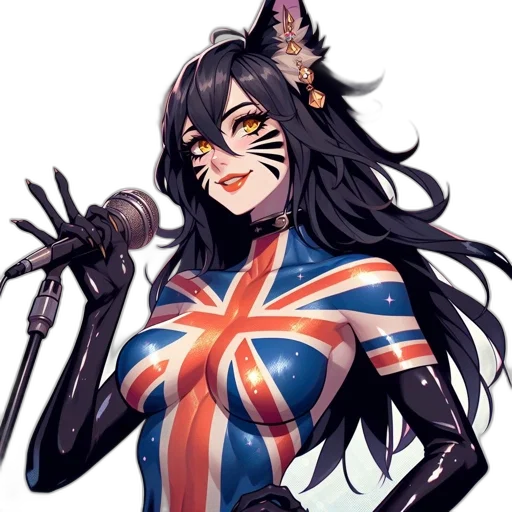 staff, cartoon, anime, concept art, fantasy art, anthropomorphic, character, cat transparent PNG cut-out