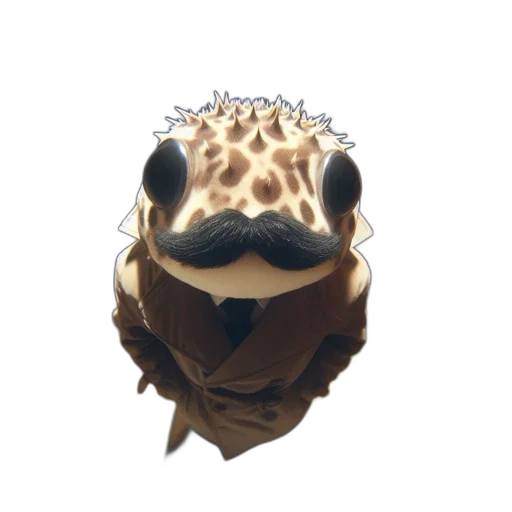 animal, creature, dragon, crown, 3d render, concept art, photorealistic, fantasy art transparent PNG cut-out