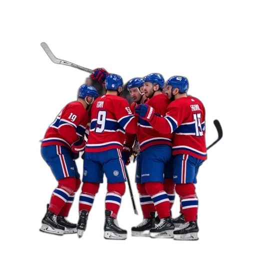 staff, crown, weapon, canadiens, players, celebrate, after, score transparent PNG cut-out