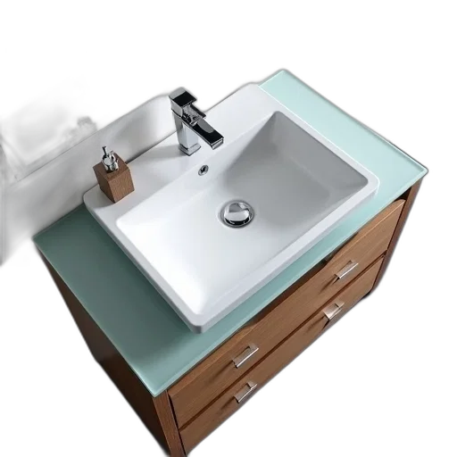 furniture, 3d render, photorealistic, modern, bathroom, sink, sleek, transparent transparent PNG cut-out