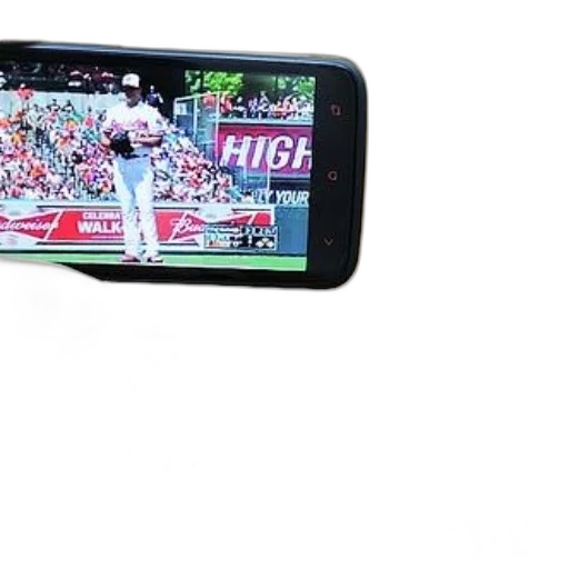 person, taking, photo, pizza, phone, shows, baseball, game transparent PNG cut-out