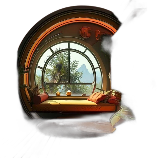 furniture, umbrella, mask, hat, concept art, 3d render, photorealistic, fantasy art transparent PNG cut-out