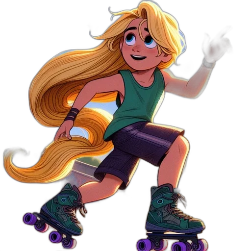 cartoon, concept art, 3d render, pixel art, neon, young, animated, character transparent PNG cut-out